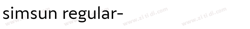 simsun regular字体转换